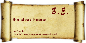 Boschan Emese névjegykártya